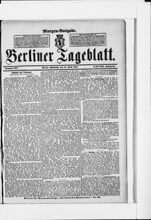Berliner Tageblatt und Handels-Zeitung vom 14.06.1899