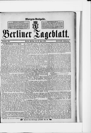 Berliner Tageblatt und Handels-Zeitung vom 16.06.1899
