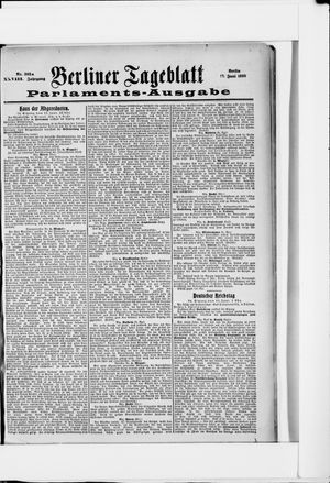 Berliner Tageblatt und Handels-Zeitung vom 17.06.1899