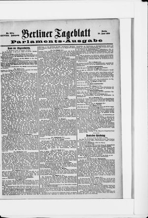 Berliner Tageblatt und Handels-Zeitung vom 20.06.1899