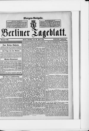 Berliner Tageblatt und Handels-Zeitung vom 20.06.1899