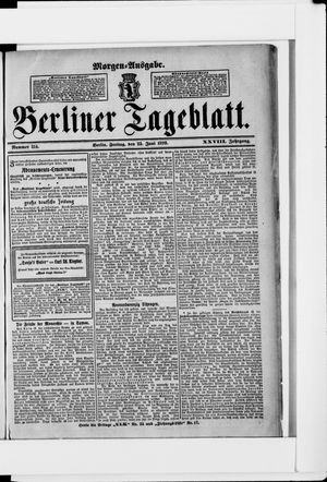 Berliner Tageblatt und Handels-Zeitung on Jun 23, 1899