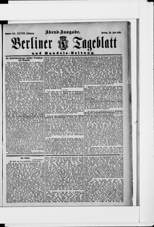 Berliner Tageblatt und Handels-Zeitung vom 23.06.1899