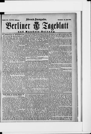 Berliner Tageblatt und Handels-Zeitung vom 24.06.1899