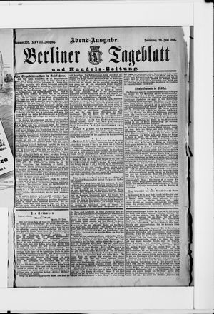 Berliner Tageblatt und Handels-Zeitung vom 29.06.1899