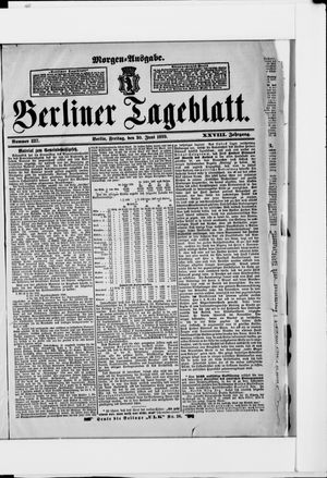 Berliner Tageblatt und Handels-Zeitung vom 30.06.1899