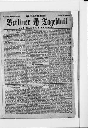 Berliner Tageblatt und Handels-Zeitung vom 30.06.1899