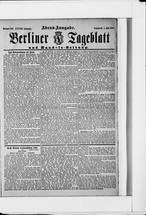 Berliner Tageblatt und Handels-Zeitung vom 01.07.1899