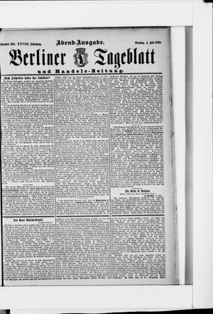Berliner Tageblatt und Handels-Zeitung on Jul 4, 1899