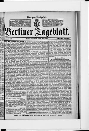 Berliner Tageblatt und Handels-Zeitung on Jul 8, 1899