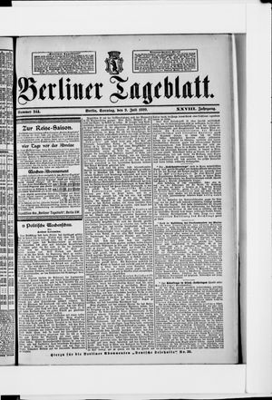 Berliner Tageblatt und Handels-Zeitung on Jul 9, 1899
