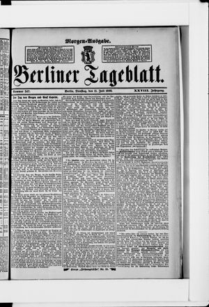 Berliner Tageblatt und Handels-Zeitung vom 11.07.1899