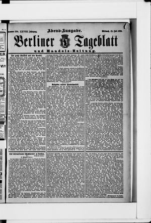 Berliner Tageblatt und Handels-Zeitung on Jul 12, 1899