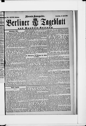 Berliner Tageblatt und Handels-Zeitung vom 13.07.1899