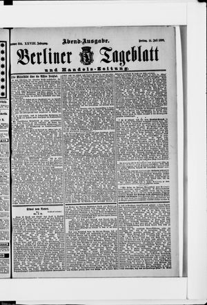Berliner Tageblatt und Handels-Zeitung vom 14.07.1899