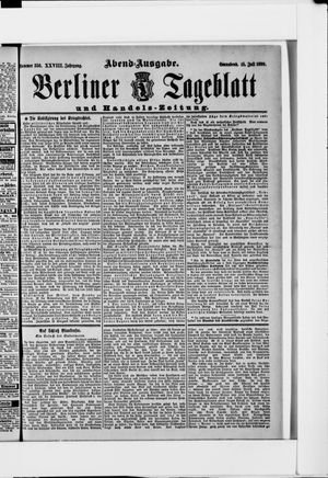 Berliner Tageblatt und Handels-Zeitung vom 15.07.1899