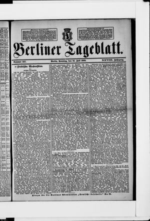 Berliner Tageblatt und Handels-Zeitung vom 16.07.1899