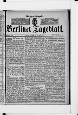 Berliner Tageblatt und Handels-Zeitung on Jul 18, 1899