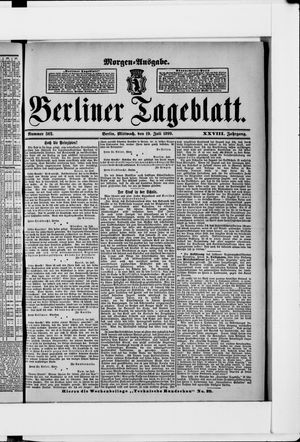Berliner Tageblatt und Handels-Zeitung vom 19.07.1899