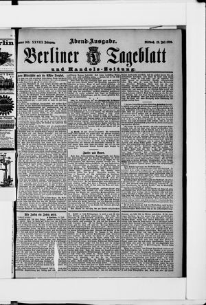 Berliner Tageblatt und Handels-Zeitung vom 19.07.1899
