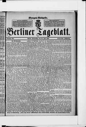 Berliner Tageblatt und Handels-Zeitung vom 20.07.1899