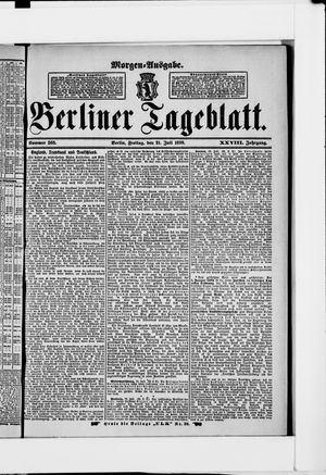 Berliner Tageblatt und Handels-Zeitung vom 21.07.1899