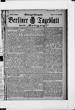 Berliner Tageblatt und Handels-Zeitung vom 24.07.1899