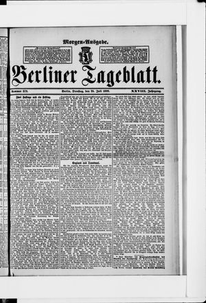 Berliner Tageblatt und Handels-Zeitung vom 25.07.1899