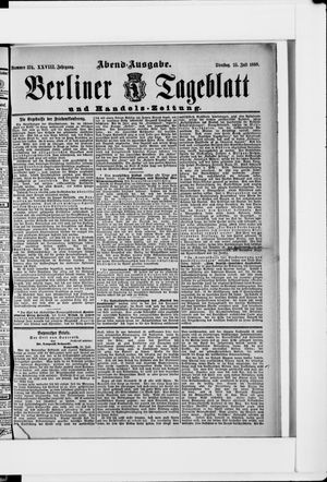 Berliner Tageblatt und Handels-Zeitung vom 25.07.1899
