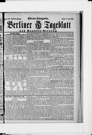 Berliner Tageblatt und Handels-Zeitung on Jul 28, 1899