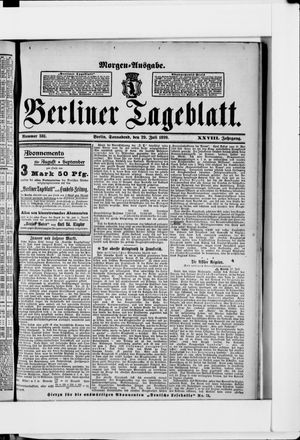 Berliner Tageblatt und Handels-Zeitung vom 29.07.1899