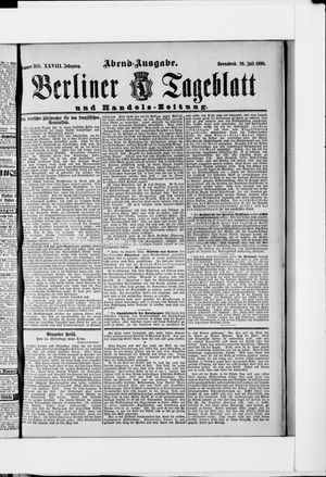 Berliner Tageblatt und Handels-Zeitung vom 29.07.1899