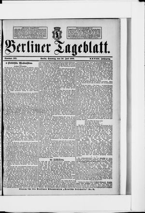 Berliner Tageblatt und Handels-Zeitung vom 30.07.1899