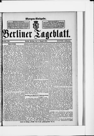Berliner Tageblatt und Handels-Zeitung vom 04.08.1899