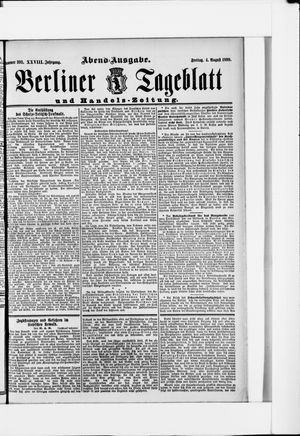 Berliner Tageblatt und Handels-Zeitung vom 04.08.1899