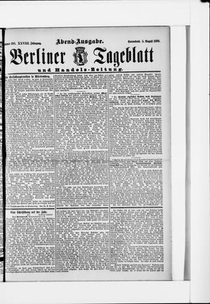 Berliner Tageblatt und Handels-Zeitung on Aug 5, 1899