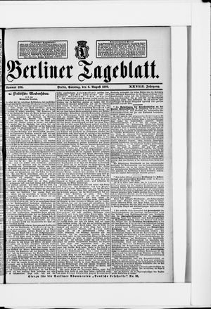 Berliner Tageblatt und Handels-Zeitung vom 06.08.1899
