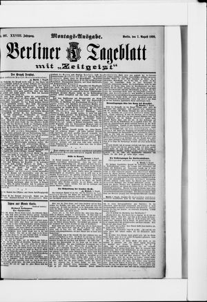 Berliner Tageblatt und Handels-Zeitung on Aug 7, 1899