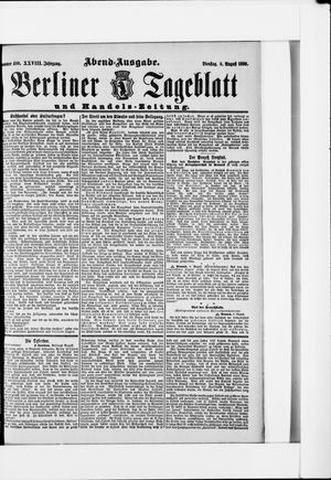 Berliner Tageblatt und Handels-Zeitung vom 08.08.1899