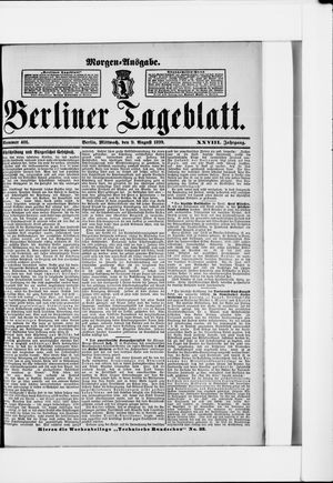 Berliner Tageblatt und Handels-Zeitung vom 09.08.1899