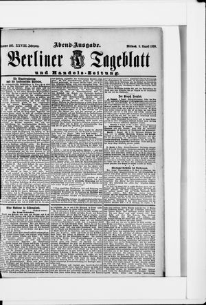 Berliner Tageblatt und Handels-Zeitung vom 09.08.1899
