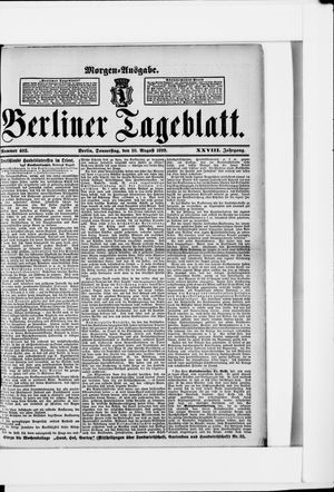 Berliner Tageblatt und Handels-Zeitung vom 10.08.1899