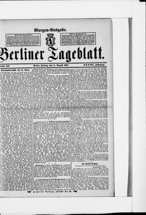 Berliner Tageblatt und Handels-Zeitung vom 11.08.1899