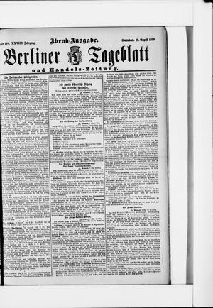 Berliner Tageblatt und Handels-Zeitung vom 12.08.1899