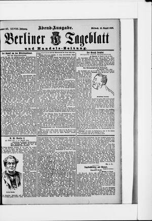 Berliner Tageblatt und Handels-Zeitung vom 16.08.1899