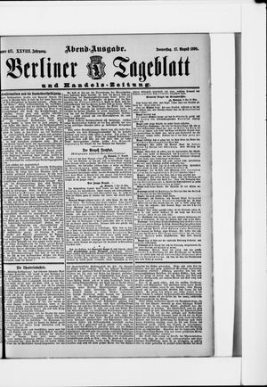 Berliner Tageblatt und Handels-Zeitung vom 17.08.1899