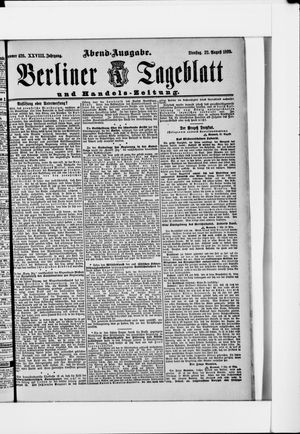 Berliner Tageblatt und Handels-Zeitung vom 22.08.1899