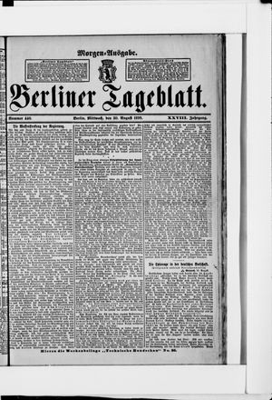 Berliner Tageblatt und Handels-Zeitung on Aug 30, 1899