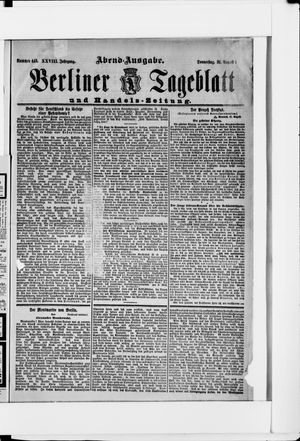 Berliner Tageblatt und Handels-Zeitung vom 31.08.1899