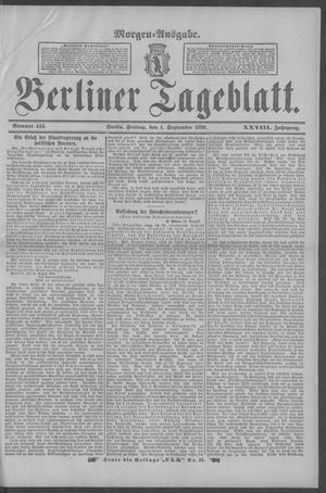 Berliner Tageblatt und Handels-Zeitung vom 01.09.1899